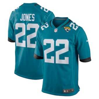 Mens Jacksonville Jaguars #22 Jarrian Jones Teal Team Game Nike Jersey Dzhi